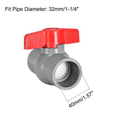 Pvc Ball Valve Water Supply Pipe Knob Tap Faucet Slip Ends 1 1 4