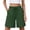 Army Green, variant on Shorts for Women Cotton Linen Bermuda Shorts with Pockets Elastic Waist Knee Length Casual Athletic Walking Shorts White XL(XL)