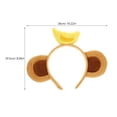 thumbnail image 4 of Diadema con orejas de mono y plátano en la parte superior. Diadema con orejas de animal. Diadema para cosplay., 4 of 8