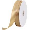 thumbnail image 1 of TONIFUL 1 Inch x 100yds Gold Satin Ribbon Wide Solid Fabric Ribbons Roll for Valentine's Day Gift Wrapping Invitation Floral Bouquets Hair Crafts Sewing Wedding New Year Eve Party Decoration, 1 of 6