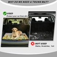 thumbnail image 4 of Uourmeti All Weather Trunk Protector Mat 29" x 39", Sunflower Pattern Print Stylish Dog Cargo Protector Dust-proof Cargo Mat for Vehicle Interior, 4 of 7