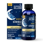 (4 pack) Mommy's Bliss Kids Sleep Liquid with Melatonin for Ages 3 and Up, Natural Grape Flavor, 4 fl oz