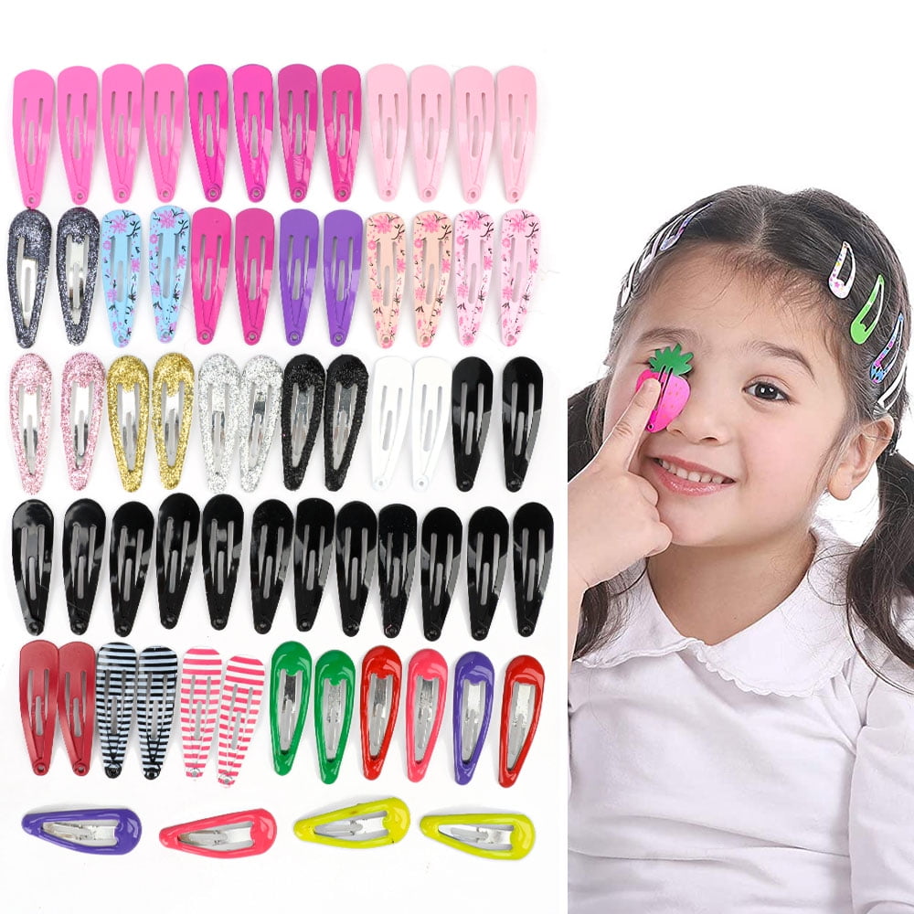 Snap Clips - 100-Pack Hair Clips, No Slip Metal Hair Barrette, Hair Pins, Accessories for Women, Girls, Toddlers, Kids, Salon, Hair Styling, Art