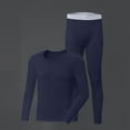 thumbnail image 4 of VBTAPA Long Johns for Men Thermal Warm Compression Underwear with Thin Fleece Lined Base Layer Men Cold Weather Top Bottom Sets Navy M, 4 of 6