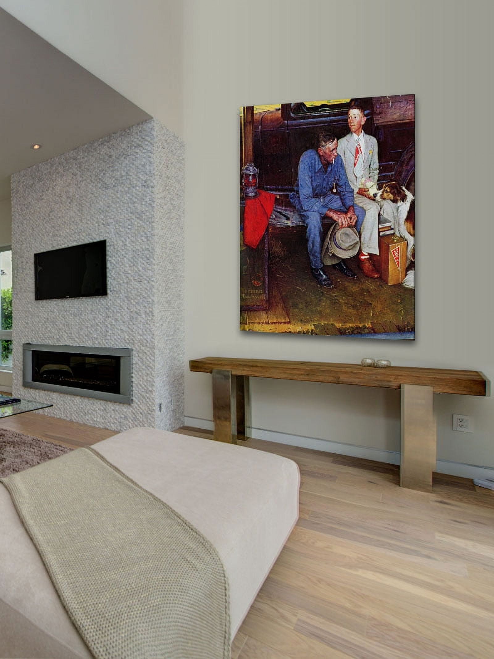 Marmont Hill "Breaking Home Ties" by Norman Rockwell Painting Print on Canvas