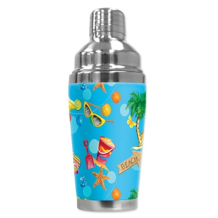 

Mugzie brand 16-Ounce Cocktail Shaker with Insulated Wetsuit Cover - Beach Toss