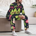 thumbnail image 7 of Daiia Avocado Love for Men's Long-Sleeved Pajama Set – Soft & Comfortable Sleepwear Button-Up Pajamas Cozy Lounge Wear-Medium, 7 of 7