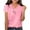 Pink, variant on Little Kid Girls Casual Short Sleeve V Neck T Shirt Pure Color Ruffled Button Top For Everyday Wear School Outdoor Spring Summer 6x Shirts Girls 2t Shirts Summer 5 Girl 9 10 5-6 Years Purple