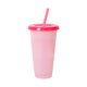 thumbnail image 2 of Color Changing Replacement Cup Blank Cup 24 Oz Reusable Tumbler With Lid And Straw Free Reusable Plastic Cold Drink Cup With Lid And Straw Smoothie Cup Party, 2 of 3
