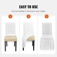 thumbnail image 6 of KFFKFF 4-Piece Set Stretch Spandex Folding White Wedding Chair Covers with Skirt, 6 of 10