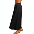 thumbnail image 6 of Summer Womens Skirt Plus Size 100%Cotton with Pockets Elastic Waist Loose Ruffle Ankle Length Skirt, 6 of 6