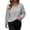 Gray, variant on Edvintorg Long Sleeve Shirts for Women Fashion Striped Crew Neck Casual Loose Pullover Tops Womans Clothes Green XXL