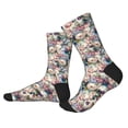 thumbnail image 2 of KLL Colorful Flowers Print Cool Socks Men's Women's Crew Socks Funny Crazy Novelty Stockings, 2 of 7