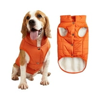 Winter Dog Vest With Button Closure & Back Zipper Integrated Fleece Lining For Warmth Windproof Outer Material Easy Adjustment For Small Medium Dogs Ideal For Golden Retrievers