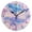 Black, variant on Shining Whales Roses Romantic Round Wall Clock Silent Analog Battery Operated Gold Pointer Home Decor 9.84" Diameter