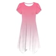 thumbnail image 6 of gakvbuo Summer T-Shirt Dress for Womens Casual Short Sleeve A-Line Dress Solid Round Neck Homecoming Dresses, 6 of 6