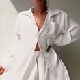 thumbnail image 4 of Trajes de playa de 3 piezas Traje de baño de manga larga para mujer (Blanco M) FLhrweasw Para estrenar, 4 of 7
