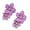 Purple, variant on Bohemian Daisy Flower Matte Floral Petal Drop Dangle Earrings Layered Tiered for Women Chic Boho Wedding Jewelry