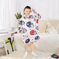 thumbnail image 6 of FORMRS Wearable Blanket Hoodie with Sleeves for Kids Cozy Flannel Sweatshirt, Star Spangled Helmets, 6 of 7