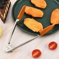 thumbnail image 1 of Pinzas para alimentos de acero inoxidable de 7 pulgadas | Mini pinzas de cocina con agarre de silicona | Servir de precisión, Charcutería, Pan, Bistec, Barbacoa, Postre | Resistente a la oxidación |, 1 of 6
