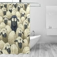 thumbnail image 2 of Black Sheep in A White Sheep Shower Curtain Liner 72x72 Inch Waterproof Shower Curtains Decorative Bathroom with 12 Pack Hooks, 2 of 5