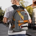 thumbnail image 5 of Yield I Like Big Digger Print Backpack for Women Men, Lightweight Casual Travel Daypack, Classic Basic College Backpack, Middle School Bag, 5 of 5