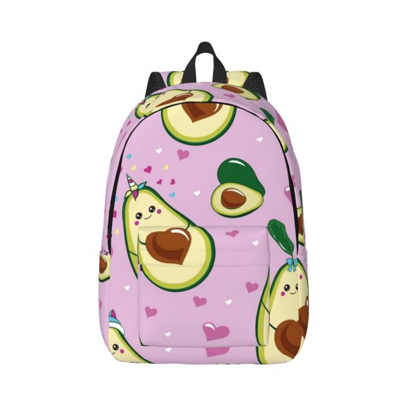 Rateoe Different Avocados Pattern Canvas College Laptop Backpack,Travel Daypack,Durable Rucksack Travel Notebook Bag School Backpack Book Bag for Men Women-Small