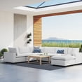 thumbnail image 1 of Modway Commix Sectionnel de Mobilier de Patio Extérieur Sunbrella 7 Pcs, Blanc, 1 of 10