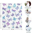 thumbnail image 4 of Purple Blue Butterfly Pattern Blanket,Comfortable Soft Flannel Throw Blanket,All Season,Warm Lightweight Blankets for Sofa Bed Couch Living Room Chair,30"x40", 4 of 4