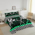 thumbnail image 3 of Erosebridal Teens Race Car Comforter Sets Queen Size, Speed Sports Comforters & Duvets, Rectangle Geometry Decor, Reversible, 3 of 8