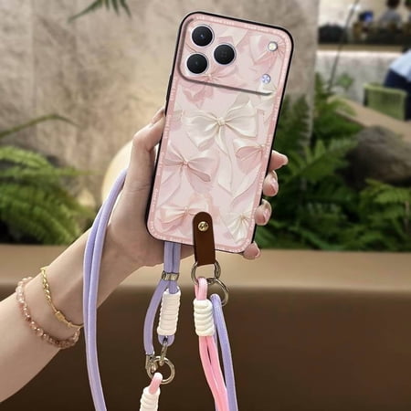 LYM-Phone Case For Tecno Spark50 4G/KN4, Anti-dust Full wrap Soft case Silicone Fashion Design Crossbody Durable Cartoon Cute Dirt-resistant protective Lanyard TPU Shockproof Anti-knock