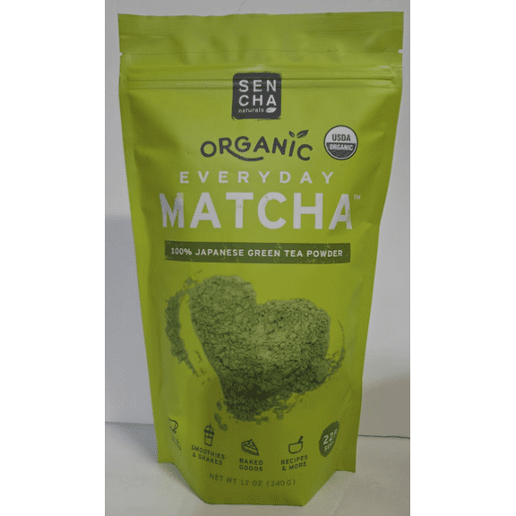 Sen Cha NON-GMO Organic Everyday Matcha 100% Japanese Green Tea Powder 12oz 340g (Single Bag)