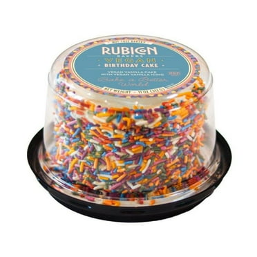 Rubicon Bakers, Baked, Vegan Birthday Layer Cake, Vegan Vanilla Icing, 4 inch Cake. Nut Free Bakery, Frozen
