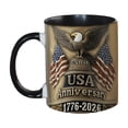 thumbnail image 3 of BSJJY U.S. 250th Anniversary Mug, Ceramic Commemorative Large Capacity Coffee Cup, for Graduation, Military Anniversaries, Retirement & Holiday Gifts (B), 3 of 7