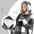thumbnail image 5 of Catalonia Plaid Oversized Wearable Blanket Hoodie Sweatshirt, Comfortable Sherpa Lounging Pullover for Adults Men Women Wife Girlfriend, Gift for Her, 5 of 7