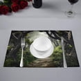 thumbnail image 2 of MKHERT Gothic Medieval Style Passage to Mysterious Castle in Forest Placemats Table Mats for Dining Room Kitchen Table Decoration 12x18 inch,Set of 6, 2 of 4