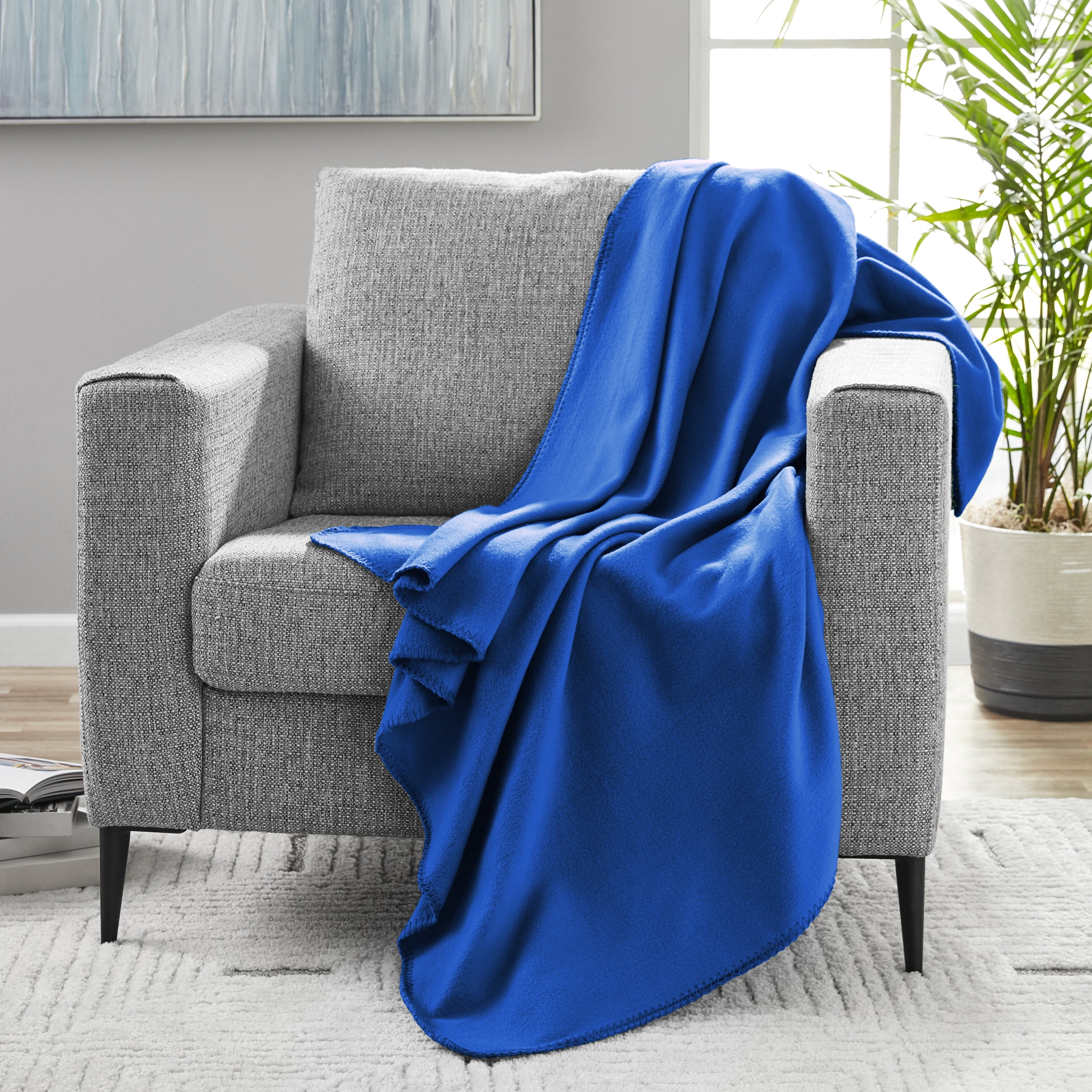 Royal blue throw hotsell