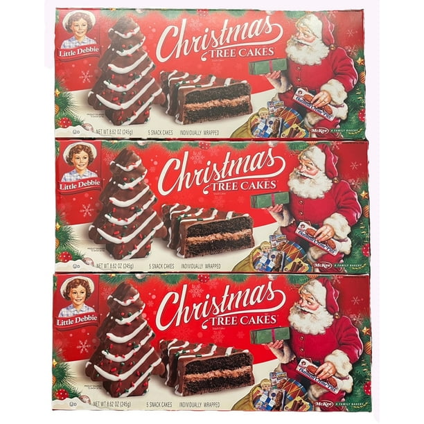 Little Debbie Chocolate Christmas Tree Cakes, Individually Wrapped, 5