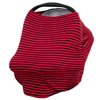 JLIKA Baby Car Seat Canopy Cover and Stretchy Nursing Cover - Red Black Stripe