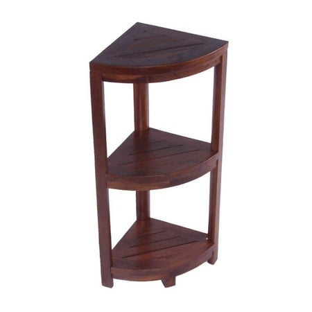 Decoteak 3 Tier Clic Spa Teak Corner Shower Shelf Decoteak 3 Tier Clic Spa Teak Corner Shower Shelf