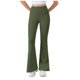 thumbnail image 2 of Pincandy Women's Solid Color High Waist Elastic Waist Yoga Pants, Flared Hem, Casual & Fitness Activities, 2 of 5