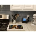 thumbnail image 2 of Tibetan Terrier and Santa Claus Glass Cutting Board 12 in x 15 in, 2 of 5