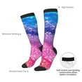 thumbnail image 4 of Hirioo Rainbow Glitter Cute for Adult Stockings Breathable Sock Non-Pilling,Contrasting Color Design, 4 of 6
