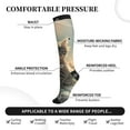 thumbnail image 3 of Lsque Sunshine Cloud Kitten Pattern Sport Compression Socks for Men & Women 15-20 mmHg Knee High Nurse Pregnant Running Medical and Travel Athletic, 3 of 6