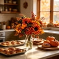thumbnail image 4 of SLYNSHome Artificial Fall Pumpkin Floral Bouquet,Multicolor Faux Sunflower Maple Berry Flower Stems, Harvest Tabletop Arrangement For Thanksgiving Indoor Home Mantel Decor, 4 of 6