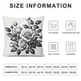 thumbnail image 5 of GOSMITH  Throw Pillow Cover Black and White with Floral Bouquet of Roses Daisy Blue Wild Flowers in Vintage Style Watercolor Decorative Pillow Case Home Decor Square Pillowcase White, 5 of 5