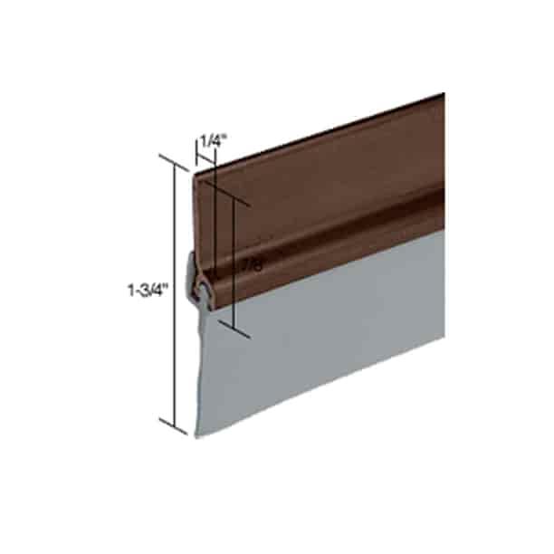 CRL Dark Bronze Anodized With Vinyl Door Sweep for 48