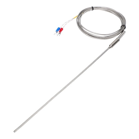 Uxcell K Type Thermocouple Temperature Sensor Probe 3x250mm 6.6ft Wire 0 to 1100°C(32 to 2012°F) Stainless Steel