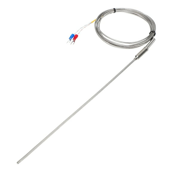 Uxcell K Type Thermocouple Temperature Sensor Probe 3x250mm 6.6ft Wire 0 to 1100°C(32 to 2012°F) Stainless Steel