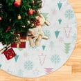 thumbnail image 5 of FMSHPON Christmas Tree Pattern Xmas Christmas Tree Skirt Stand Mat for Holiday Party Decoration Indoor Outdoor 48 inches, 5 of 6